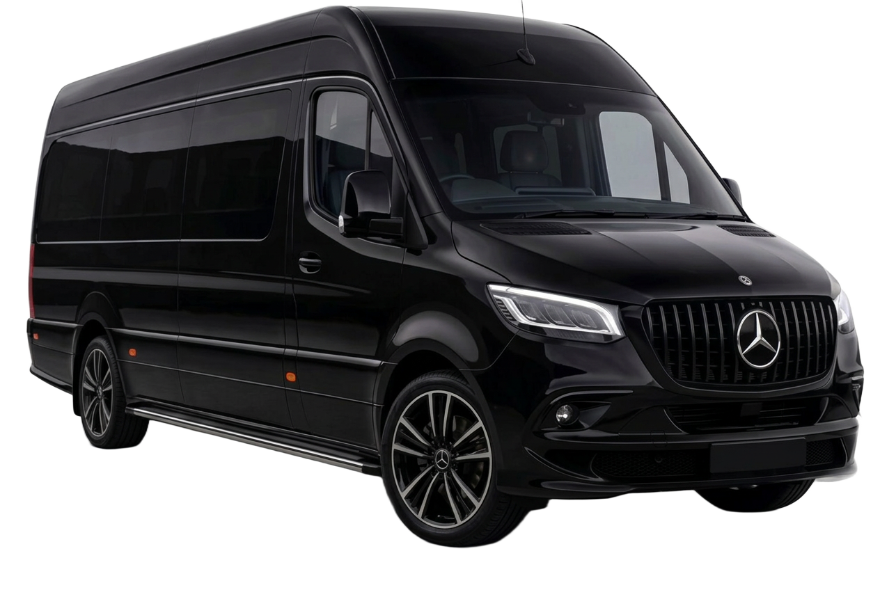 Mercedes Sprinter noir détouré